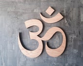 Om Symbol Namaste Wood Wall Art - Ohm Symbol - Wooden Sign