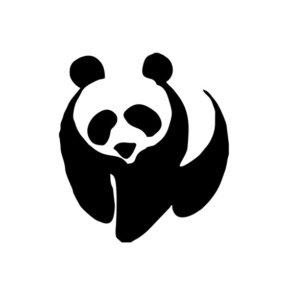 Items similar to Large Panda Bear Vinyl Wall Decal Easier Than Paint