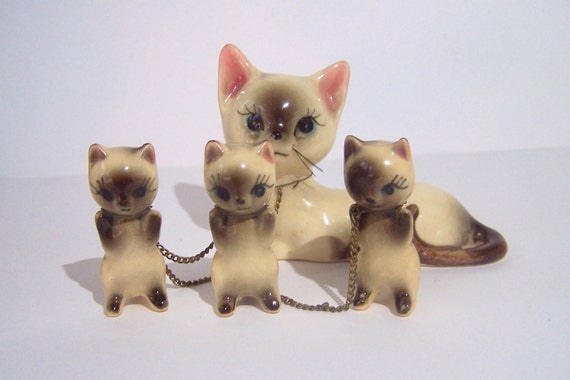 norcrest siamese cat figurines