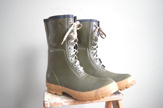 Lace Up Rubber Boots 94