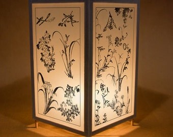 Japanese Shoji Lantern / Luminary - Hand made with hi end, low power LED bulb.