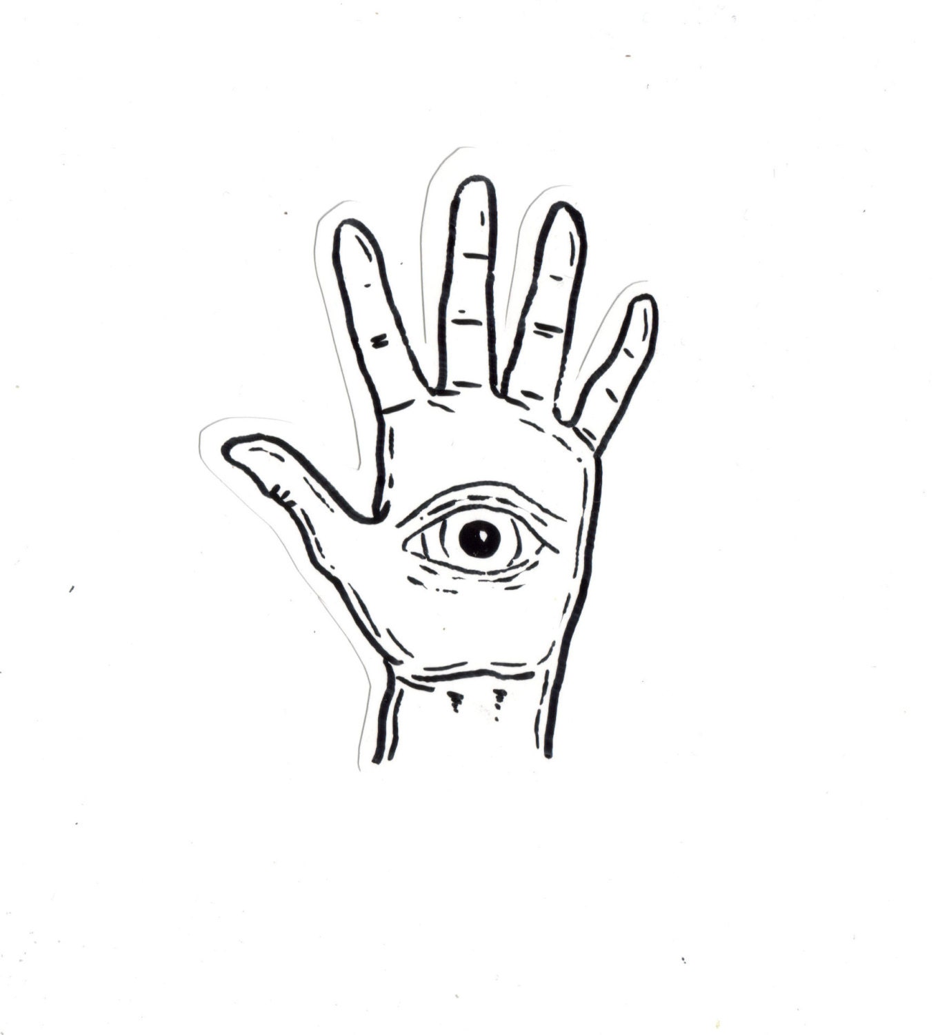 All Seeing Eye Hand Sticker