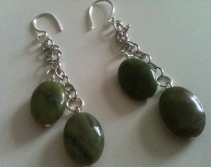 green marble earrings