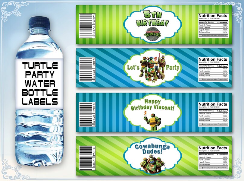 Free Printable Tmnt Ninja Turtle Water Bottle Labels - vrogue.co