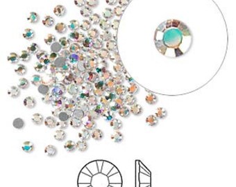 Crystal AB Swarovski Crystal Flat Back Non hotfix