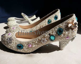 wedding shoes ivory bridal shoes peacock rhinestone butterfly wedding ...