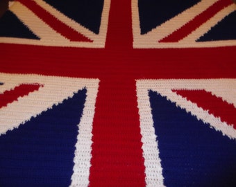 Crochet Union Jack blanket Pattern