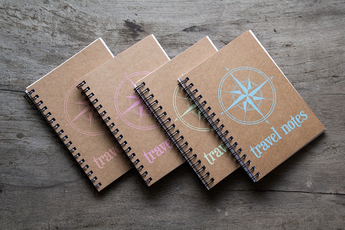 4x6 Kraft paper notebook set of 4 spiral notebook