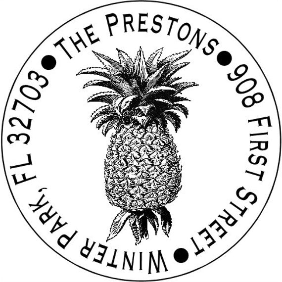 Personalized Pineapple Address Labels, Gift tags, Party Favor Labels, Birthday Labels, etc.