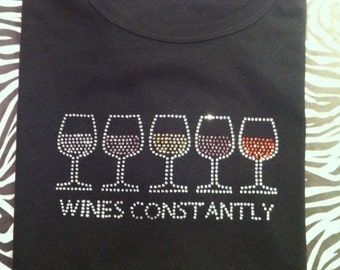 bling wine shirts