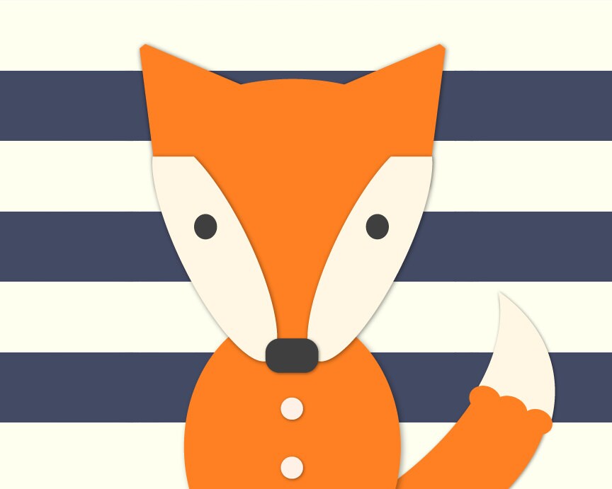 Fox nursery art Printable art INSTANT DOWNLOAD by DeLierreKids