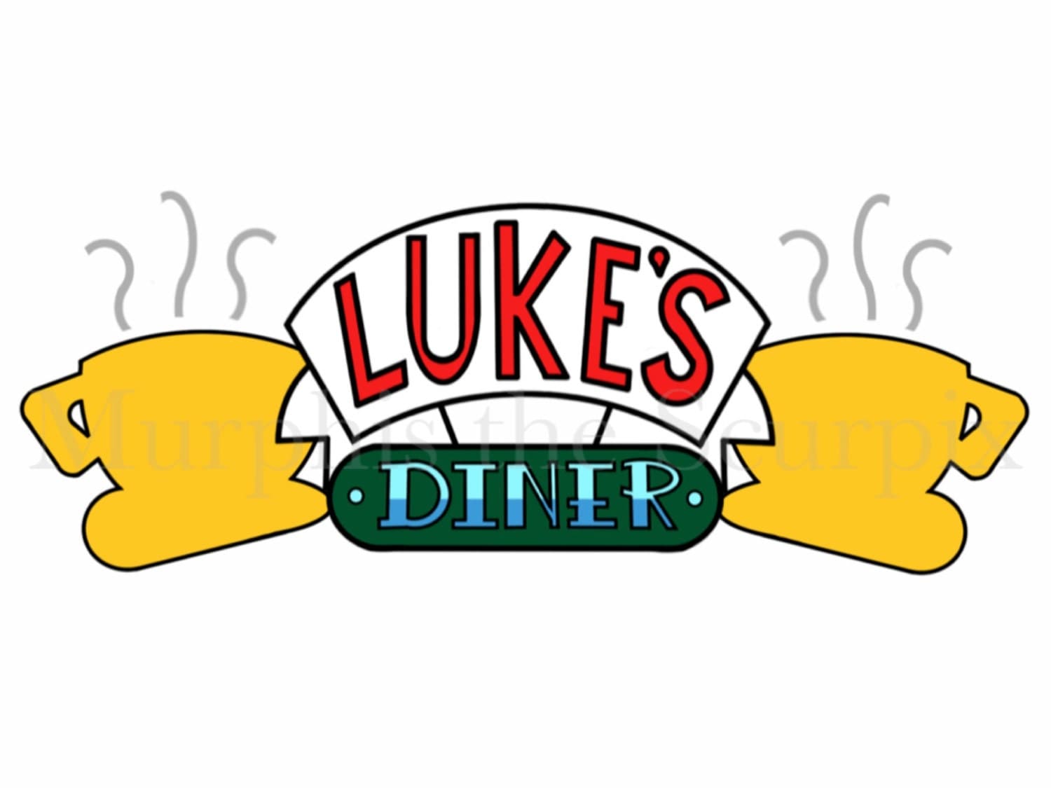 Luke's Diner Central Perk 5x7 print by ScurpixArt on Etsy