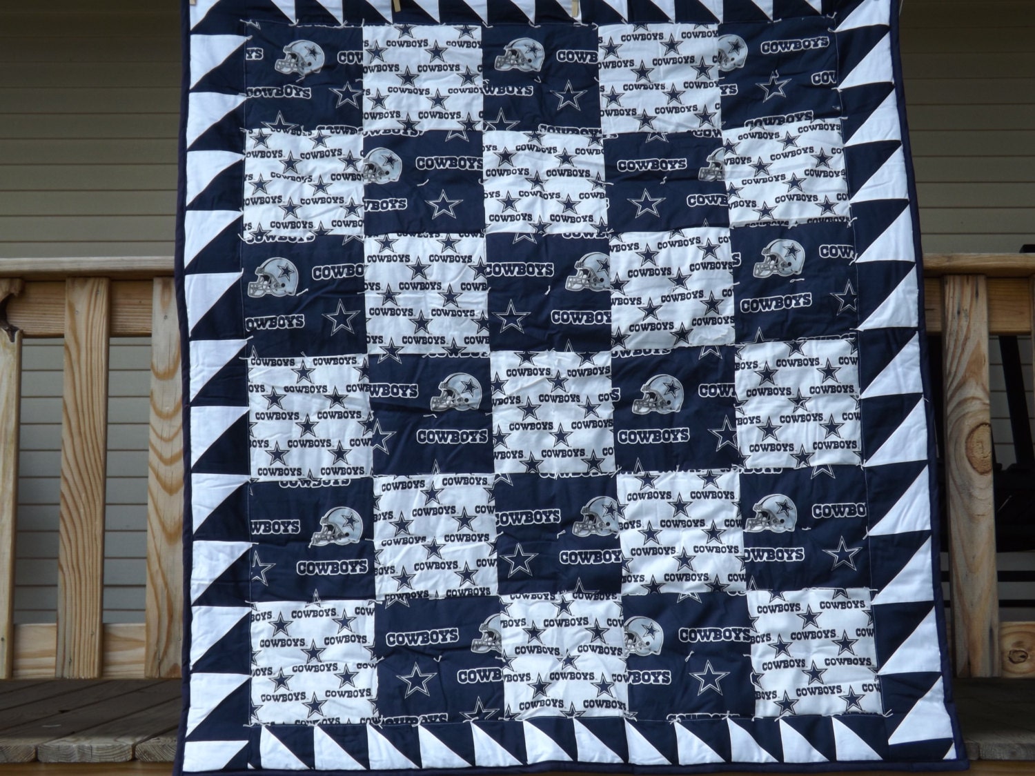 Dallas Cowboys Custom Handmade Quilt for Games Travel or