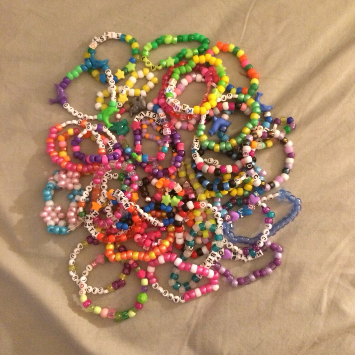 10 piece random kandi assortment singles for raves and