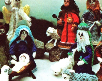 DIGITAL DOWNLOAD PDF Vintage Crochet Pattern Christmas Nativity Creche Bible Story