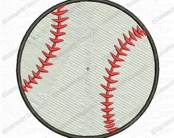Baseball Embroidery Design in 1x1 2x2 3x3 4x4 and 5x7 Sizes