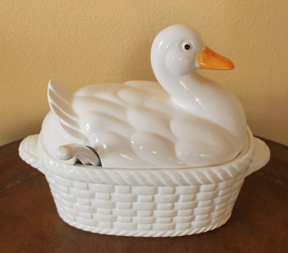 Items similar to Duck Ceramic Soup Tureen / gravy dish/ casserole dish