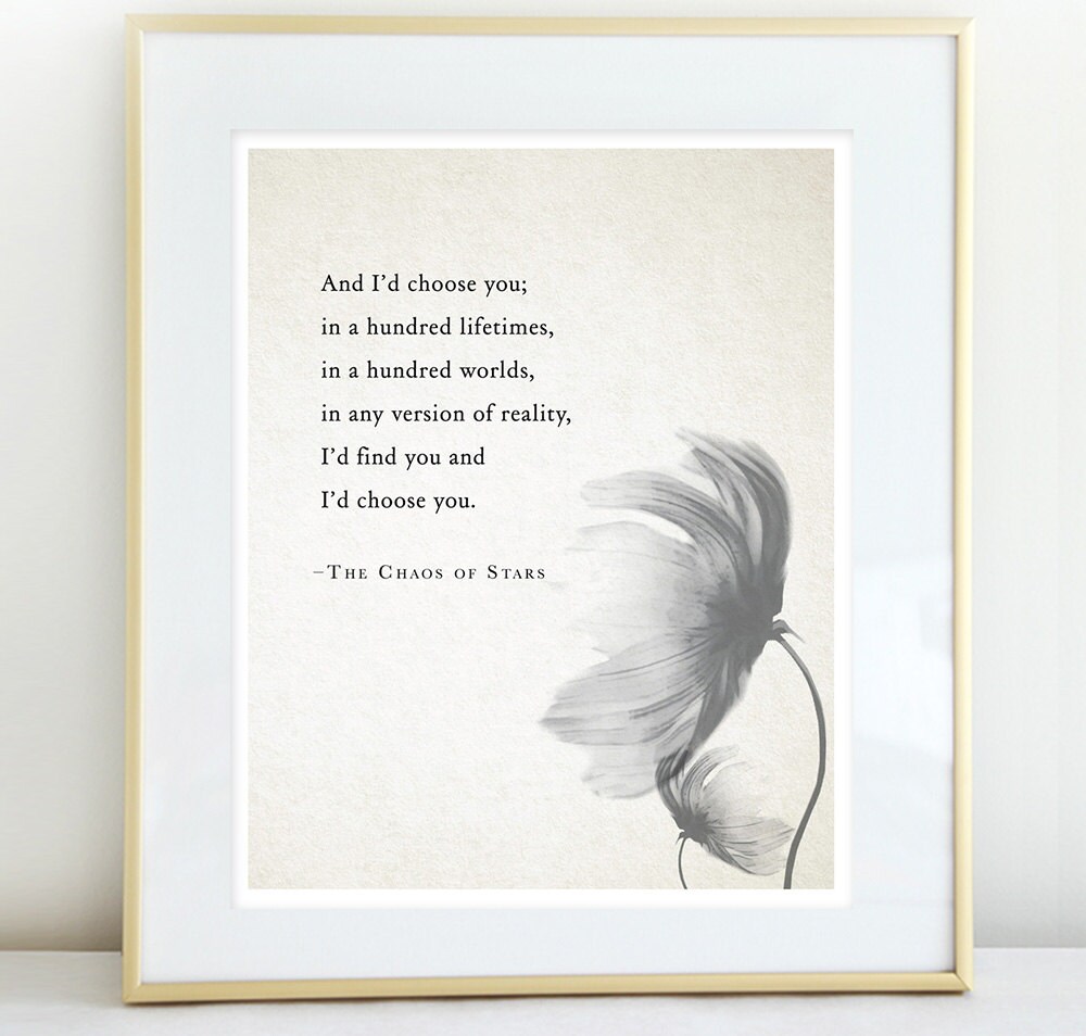 Love Quote The Chaos of Stars Poetry Print by Riverwaystudios