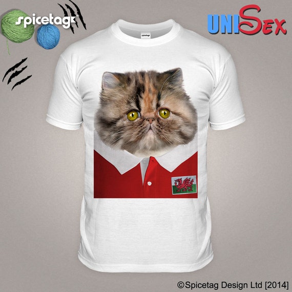 Wales Rugby T Shirt Kitten Tshirt Welsh Cat Top Championship Grand