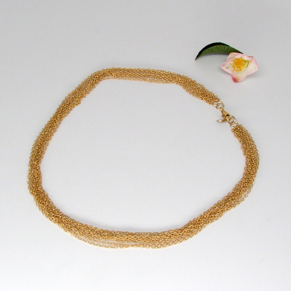 multiple gold chain necklace multi chain necklace gold