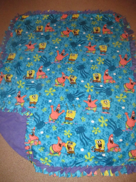 Spongebob Squarepants Fleece Tie Blanket