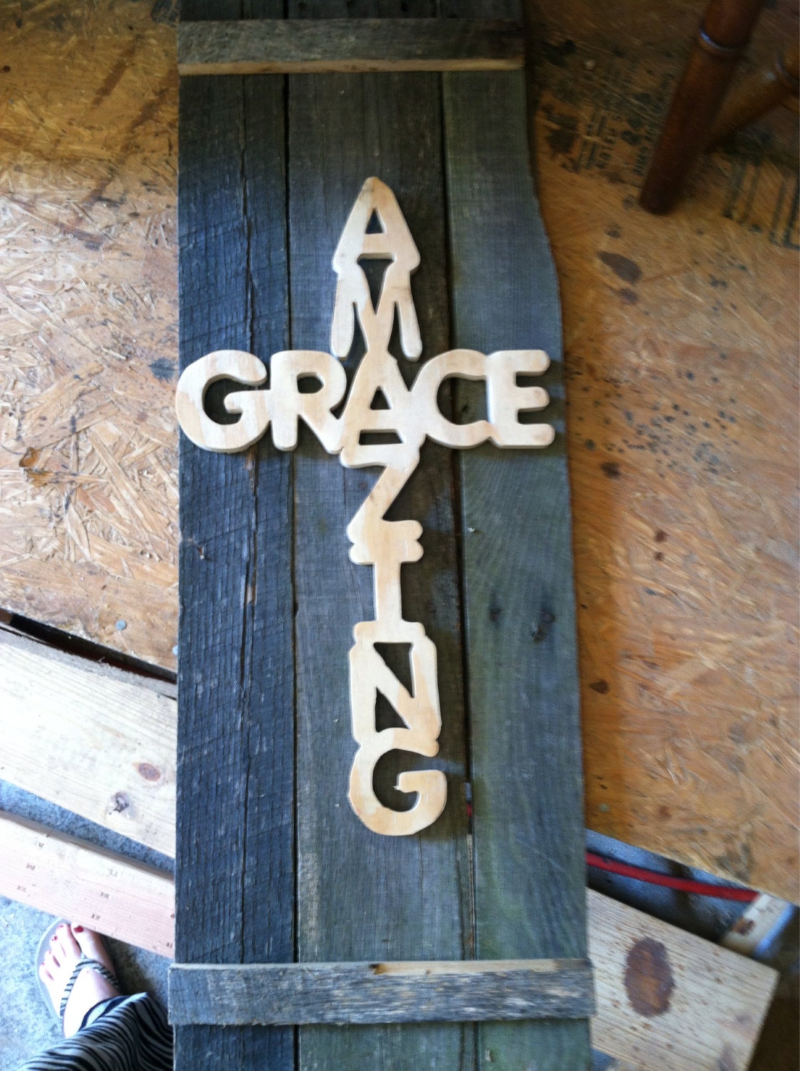 Amazing Grace crosswall hanging wall decor home decor