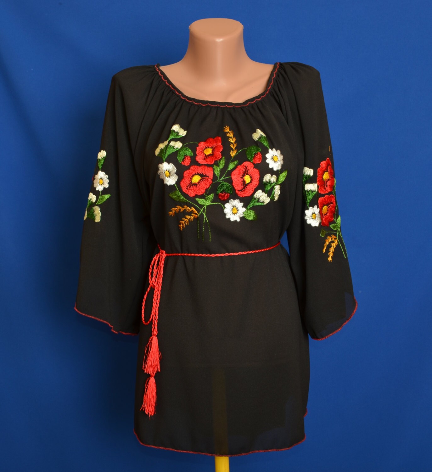 Ukrainian Hand Embroidered Womens Blouse by StoreOfEmbroidery