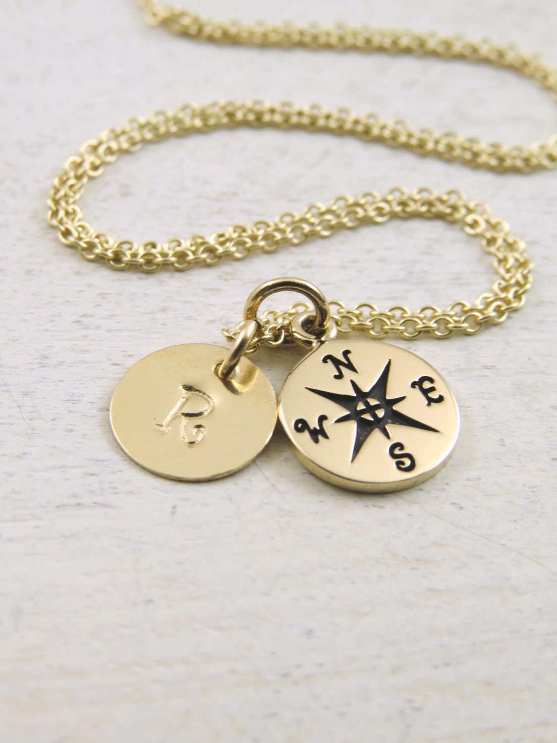 Personalized Compass Necklace Gold Filled Compass Necklace