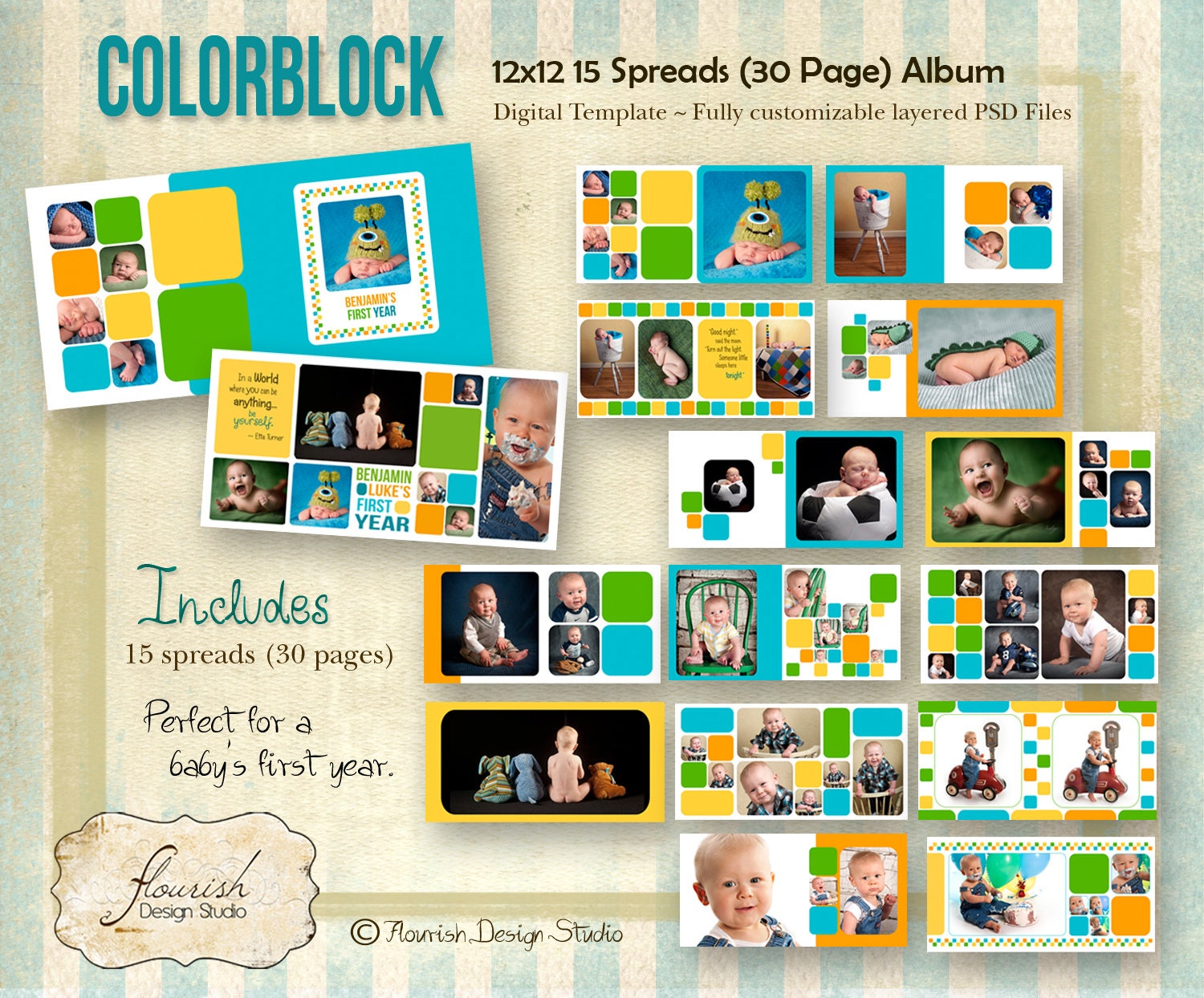 babys first year photo album