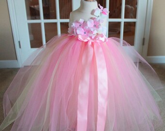 Pink Lemonade Tutu Dress, Flower Girl Tutu Dress, Toddler Tutu Dress ...