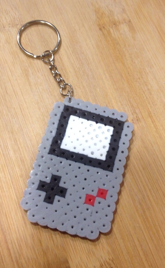 Nintendo Game Boy Perler Bead Keychain by ThePinkTurtleLady