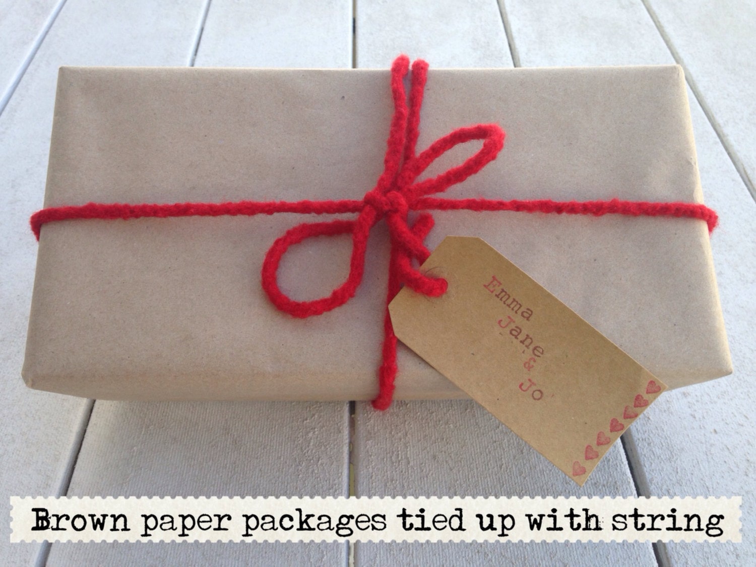 Felted String Red string gift wrapping christmas ribbon
