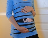 peekaboo maternity shirt