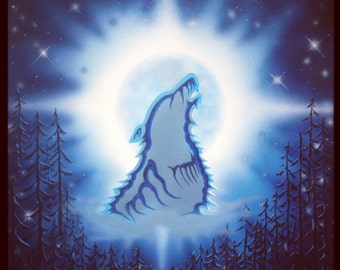 Ojibwe+Art Mhiingan, print of original artwork by Ojibwe artist Martin Kewageshig