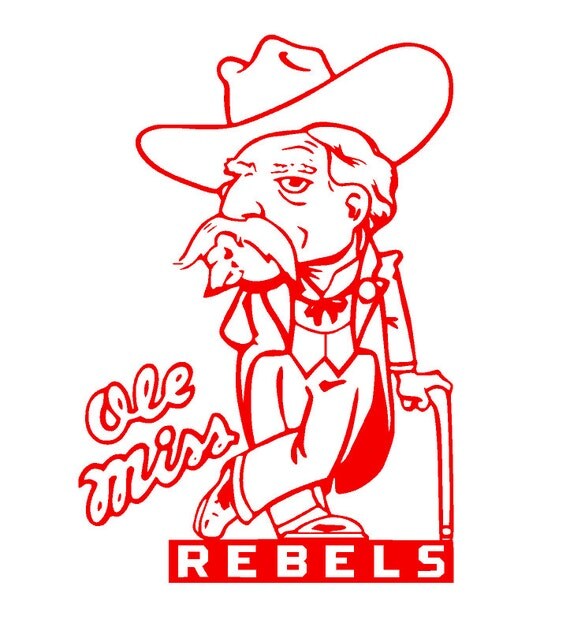 Ole Miss Rebels Decal Sticker Car Decal by PaZaBri on Etsy