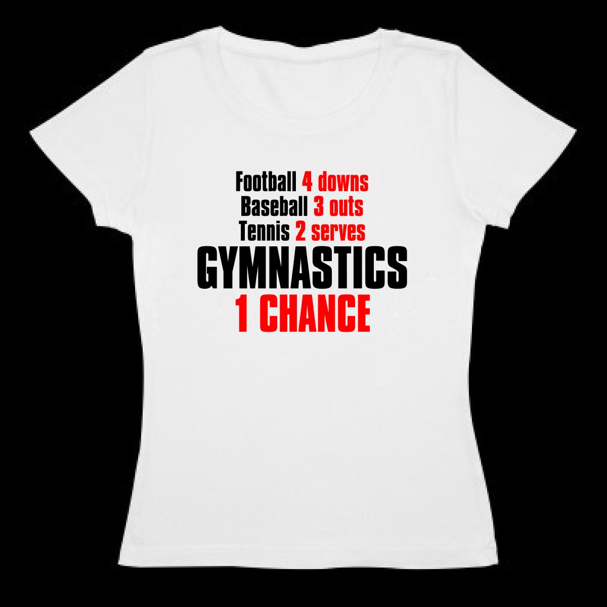 Gymnastic's T shirt ONE chance by SportChick on Etsy