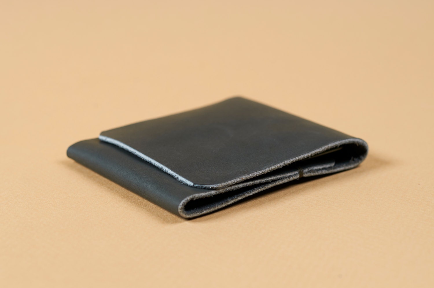 Grey leather wallet slim leather wallet grey leather wallet
