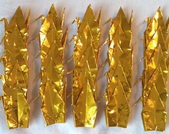 Summer Sale! 1000 Gold Origami Paper Cranes Made With 3 Inch Paper Made to Order