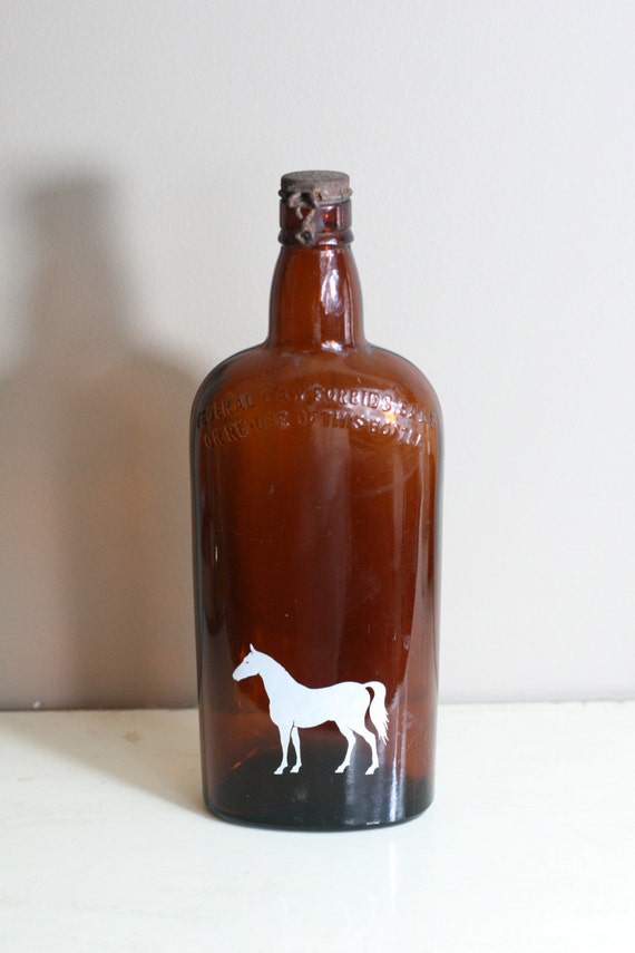 Items similar to White Horse Distillers bottle, Glascow Scotland, Brown