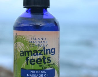 AMAZING FEETS 100% Natural & Organic Massage Oil for the Feet