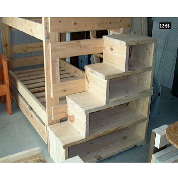 Solid Wood Custom Made Stairs For Bunk Or Loft Bed USMFS