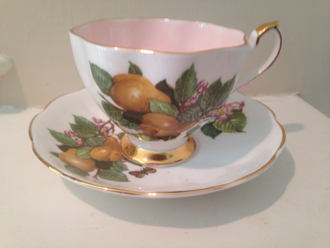 Vintage Queen Anne Bone China Tea Cup and Saucer Set Made in