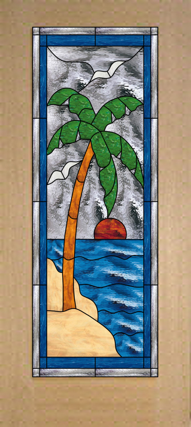 Awesome Stock Sized Stained Glass Palm Tree By Artglasswindows 2840