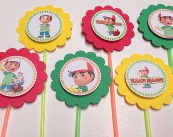 Handy Manny Disney Junior cupcake toppers - Set of 12