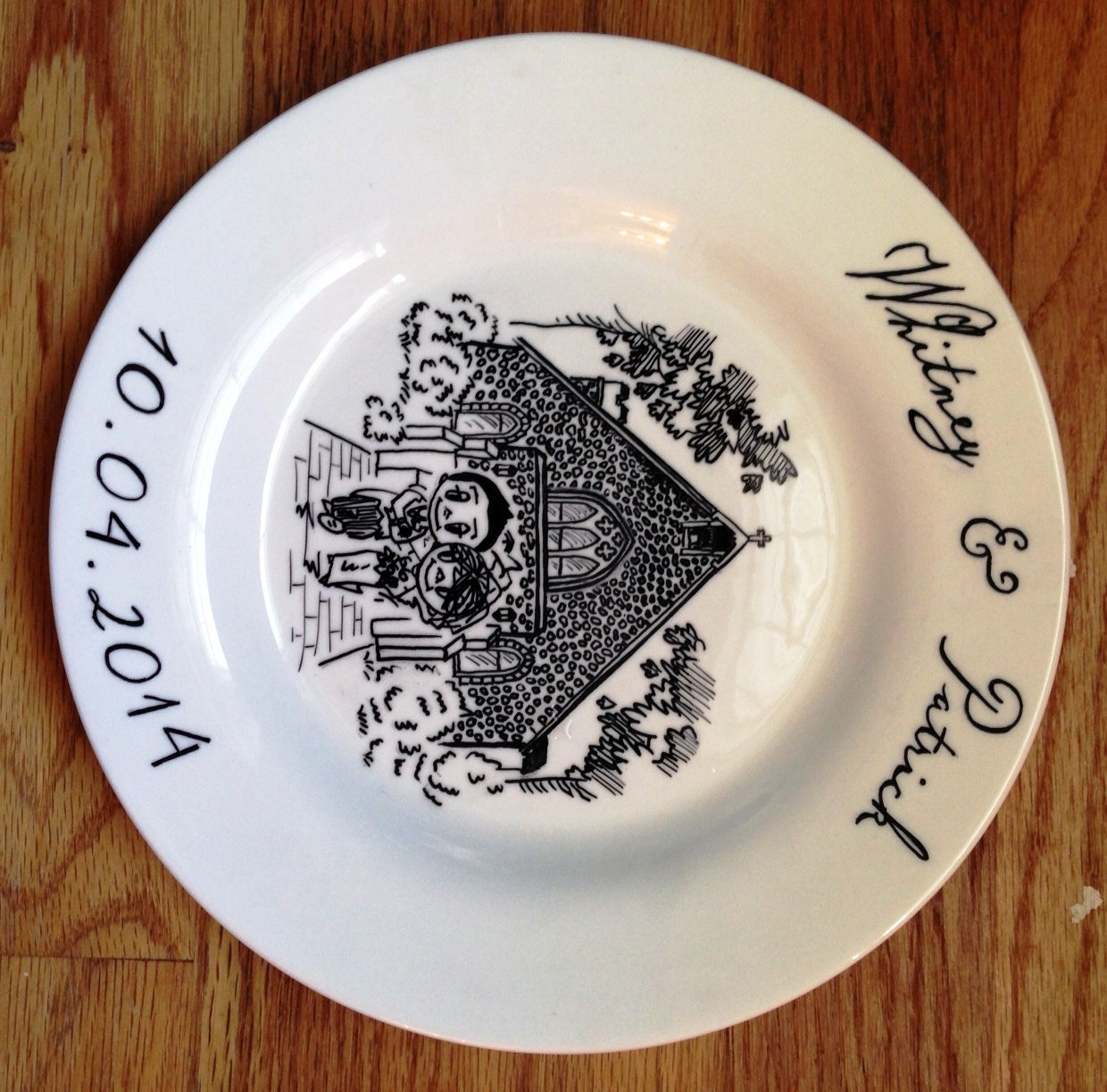 Custom Wedding Gift Plate by PoisonedPorcelain on Etsy