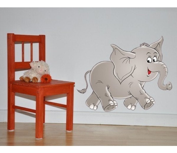 Baby Elephant nursery wall decal sticker deco mural vinyl