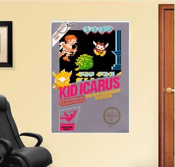 KID ICARUS 8-bit Fathead Poster 24x36 by BIGFATBABYHEAD on Etsy