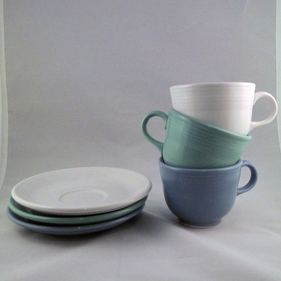 Vintage Fiesta Cup and Saucer Set Homer Laughlin Fiestaware