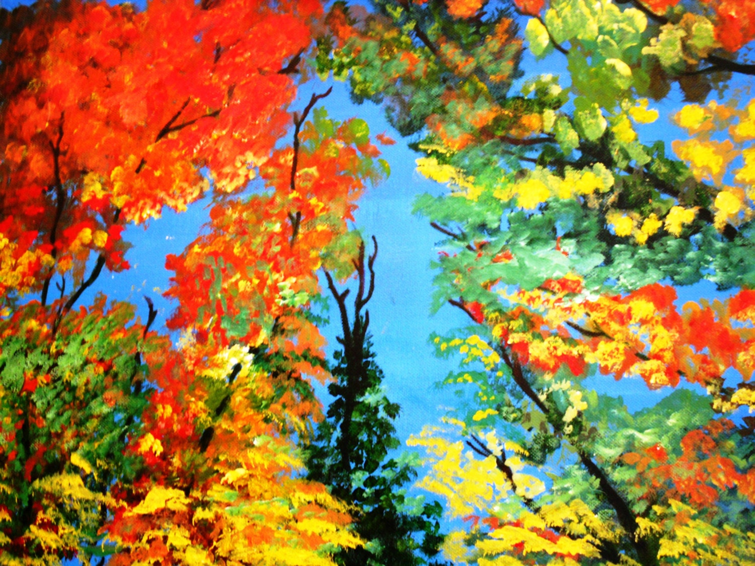 Art Print From Original Acrylic Painting Autumn Perspective