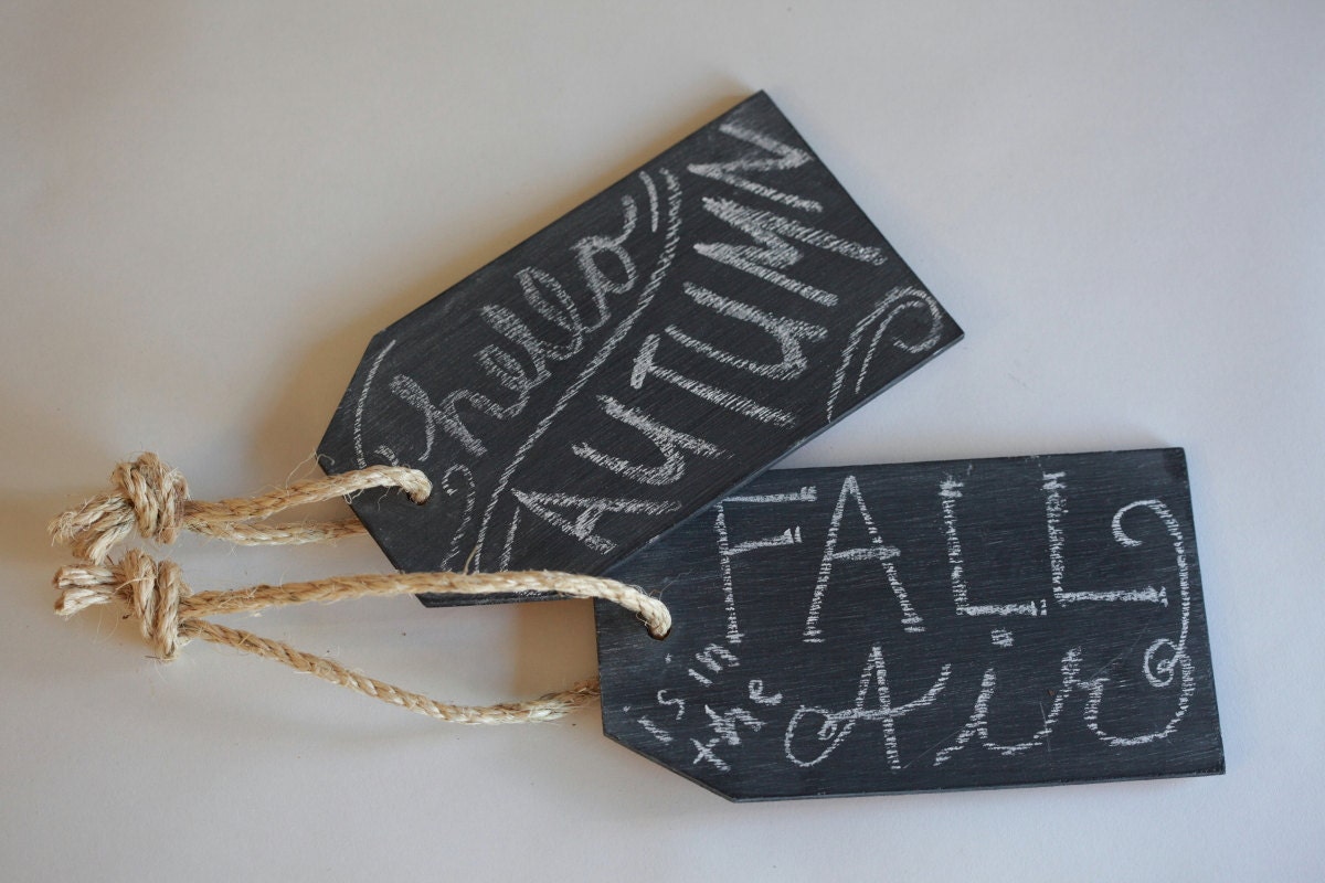 Set of Rustic Wood Chalkboard Gift Tags Wreath by 302WoodWorks